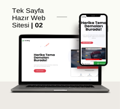 Tek Sayfa Kurumsal Sitesi Tasarımı - 02