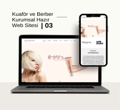 Kuaför, Berber ve Güzellik Salonu Kurumsal Sitesi Tasarımı - 03